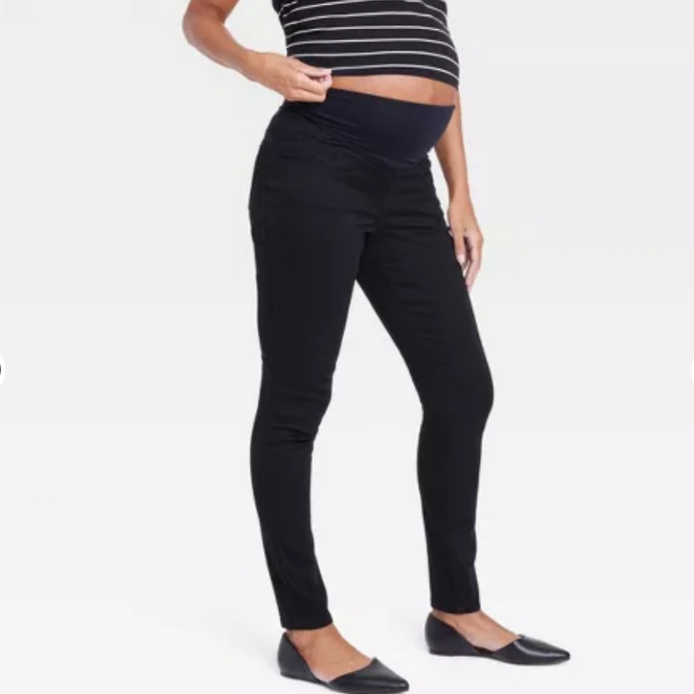 Over Belly Skinny Maternity Pants -Isabel Maternity by Ingrid & Isabel - Black